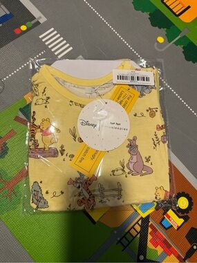 Little Sleepies Yellow Winnie the Pooh Short Sleeve Pajama Top
